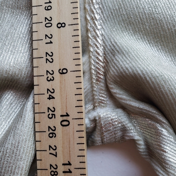 J Brand NWT Maria High Rise Skinny Jeans Women 26 Metallic Light Gold Maximalist - Picture 11 of 15